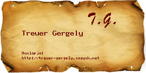 Treuer Gergely névjegykártya